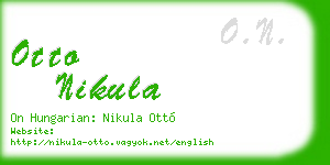 otto nikula business card
